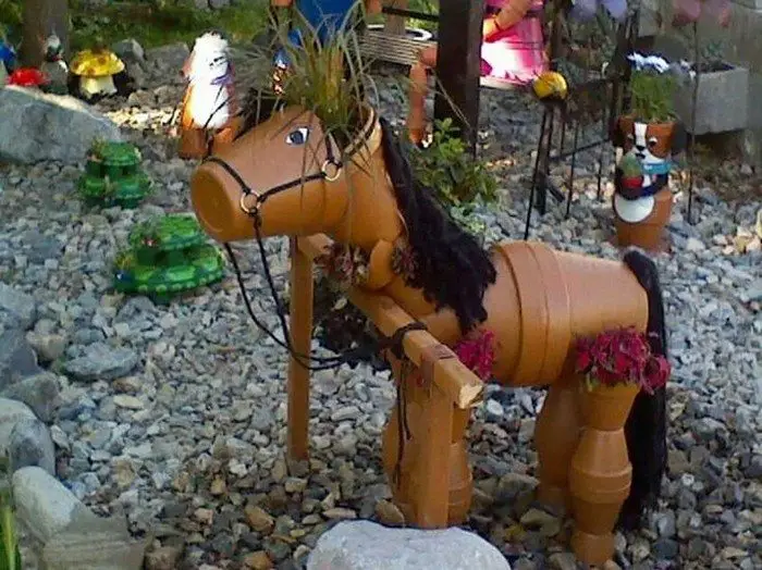 DIY Clay Pot Horse 11