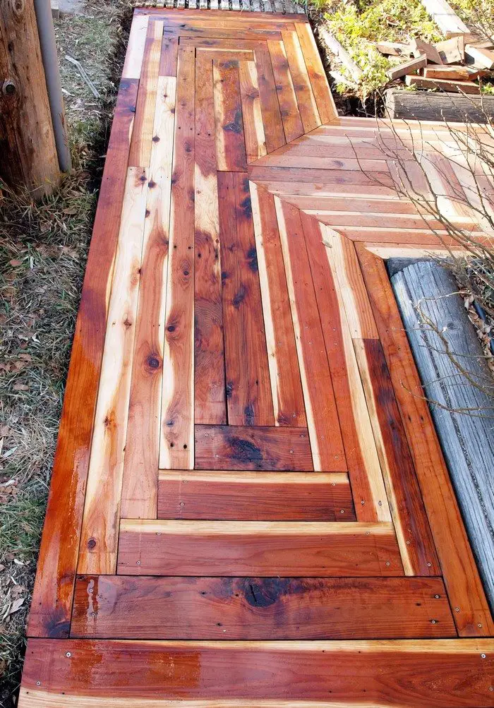 DIY Timber Sidewalk