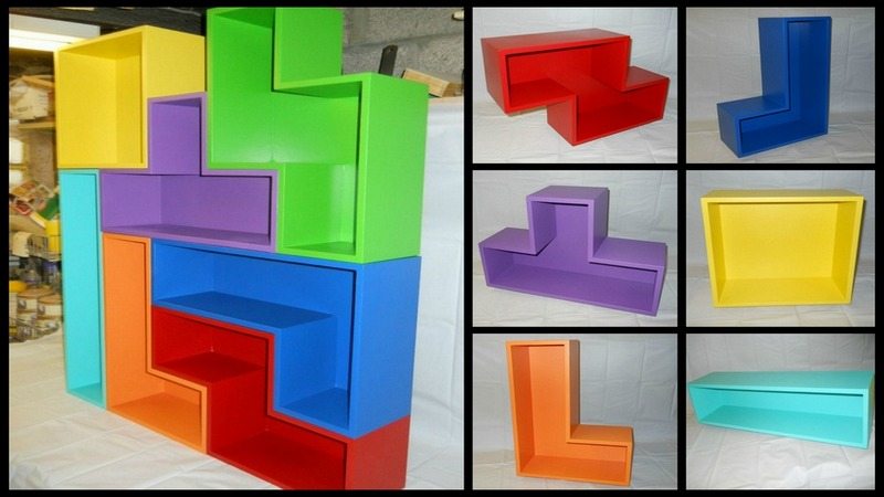 DIY Tetris Bookshelves - DIY projects for everyone!