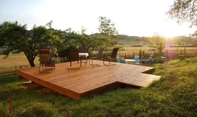 A simple example of how a free-standing deck can enhance your lifestyle