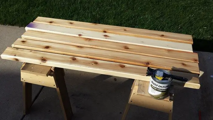 Easy Cedar Garden Bench