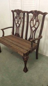 Garden Bench from Two Chairs