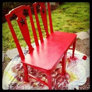 Garden Bench from Two Chairs