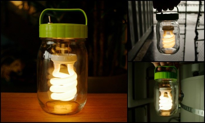 diy floating light bulb