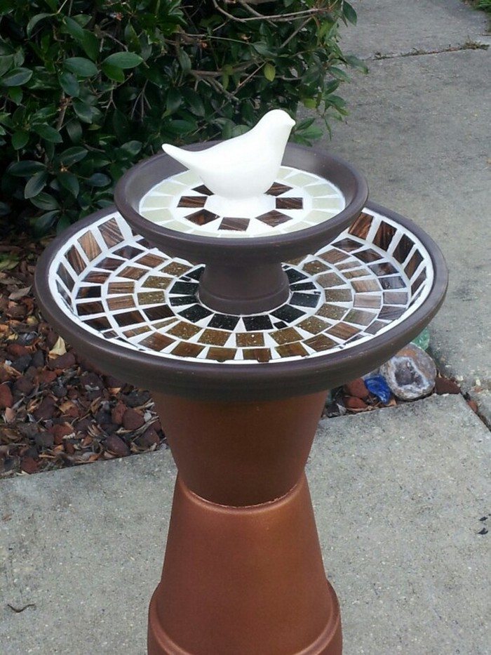 Clay Pot Bird Bath