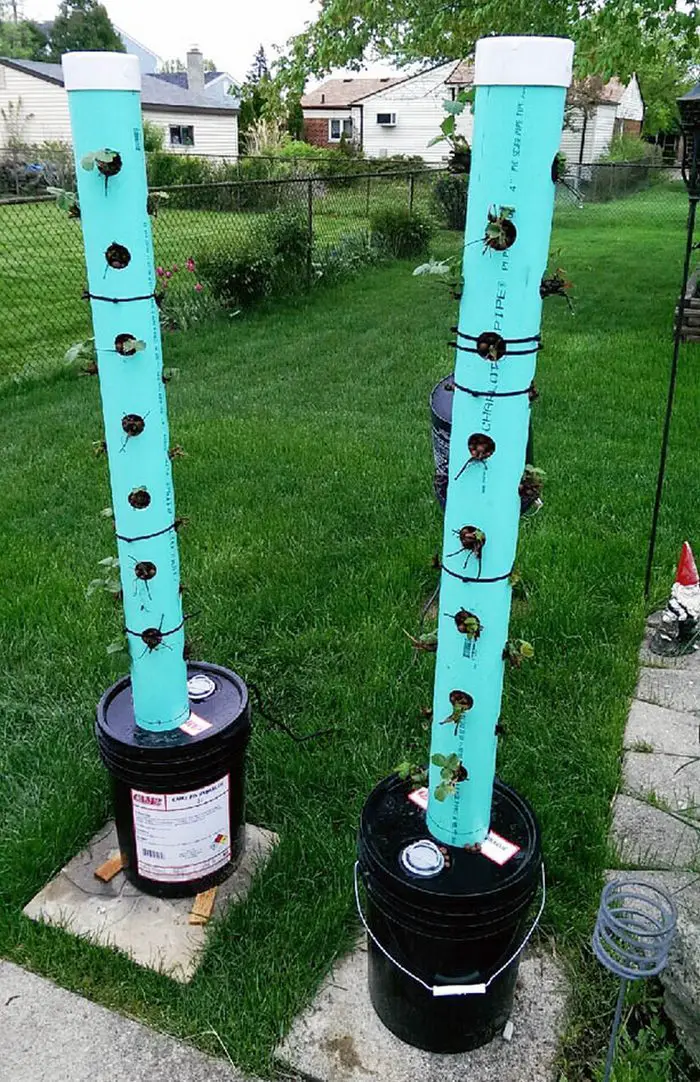 PVC pipe vertical planter