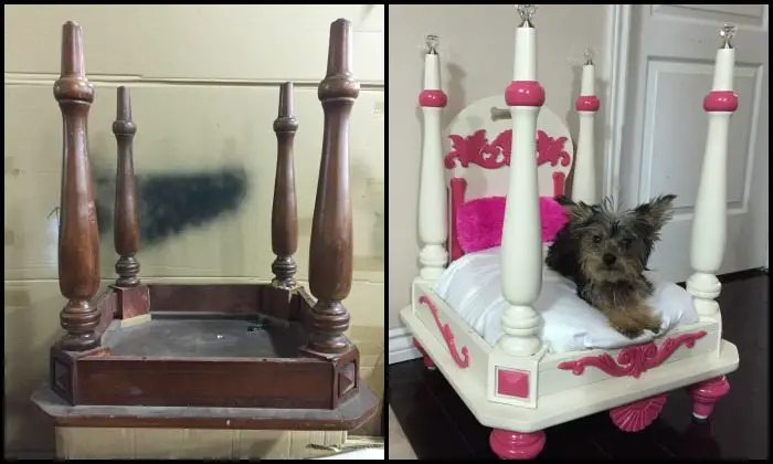 Repurposed Old Chair Dog Bed Main Image