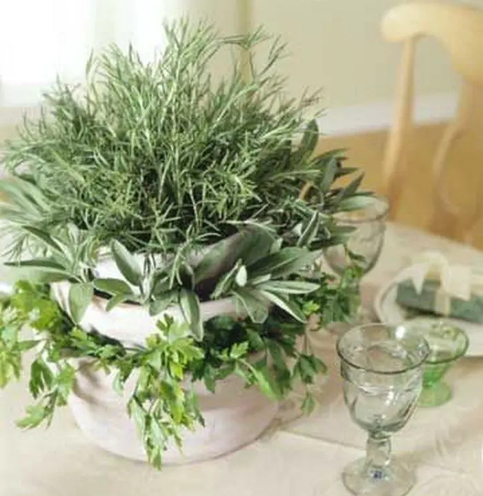 Tiered Clay Pot Table Centerpiece
