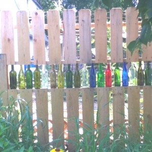 Wine Bottle Fence Ideas