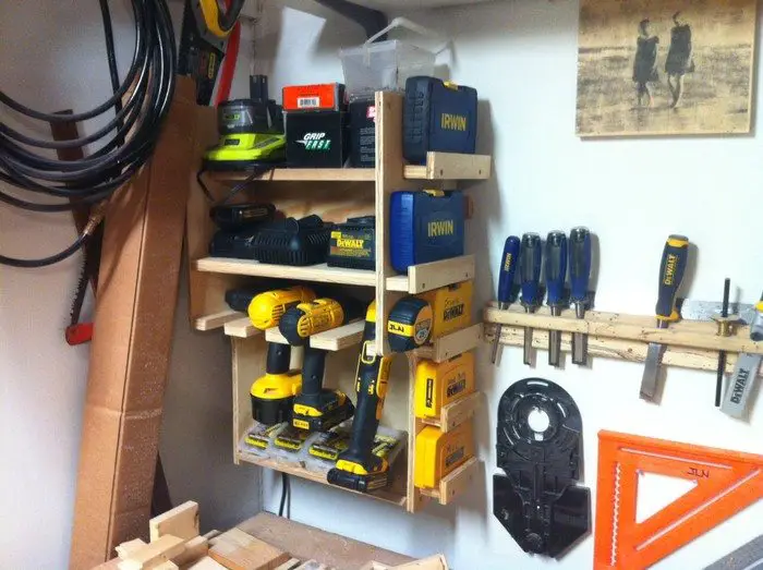Cordless Drill Storage And Charging Station