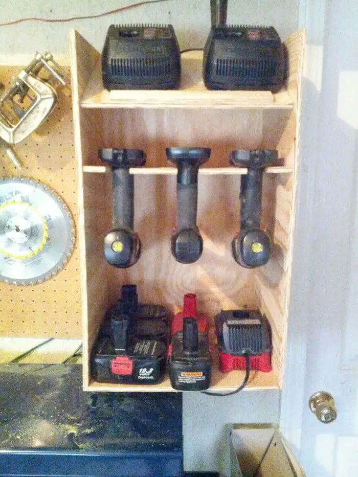 Cordless Drill Storage And Charging Station