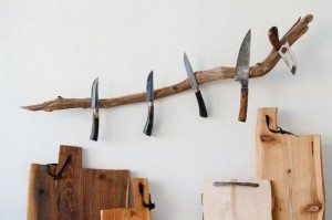 DIY Rustic Knife Rack