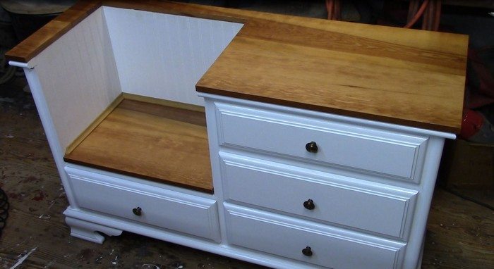 How To Turn An Old Dresser Into A Seating Furniture Diy Projects