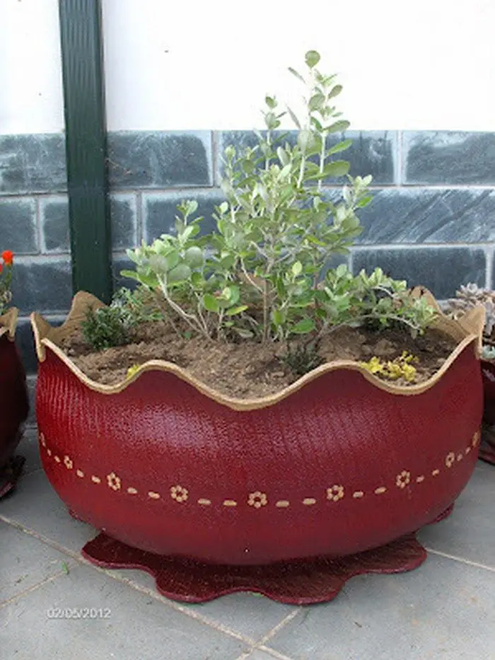 Old Tire Planter