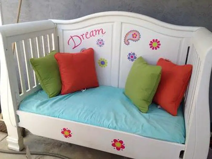 Crib Turned Toddler Bed