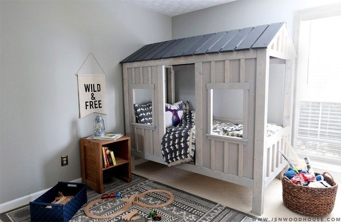 DIY Kids Cabin Bed