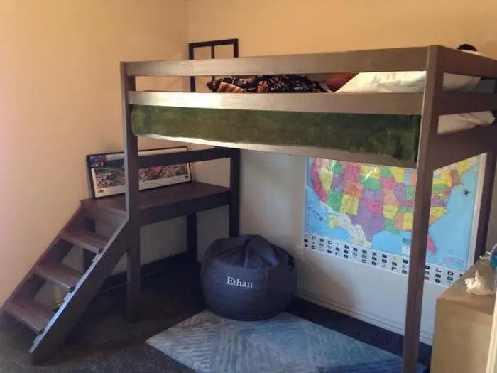 DIY Loft Bed with Stair