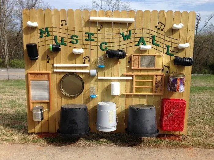 DIY Outdoor Music Wall