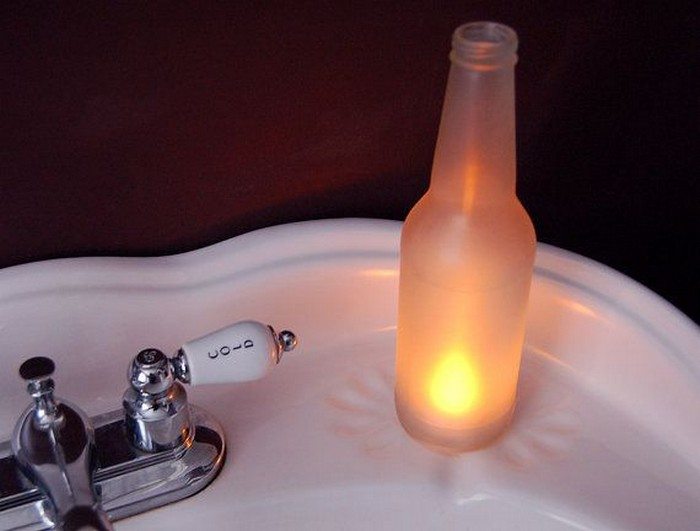 Glass Bottle Decorative Lantern