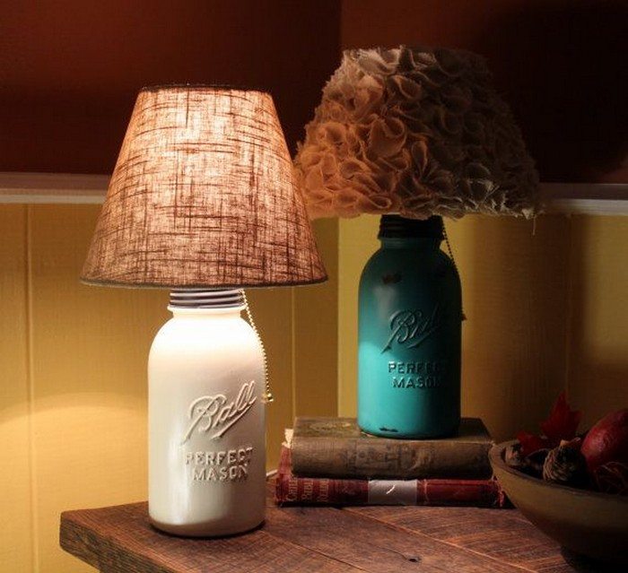 mason jar bedside lamp