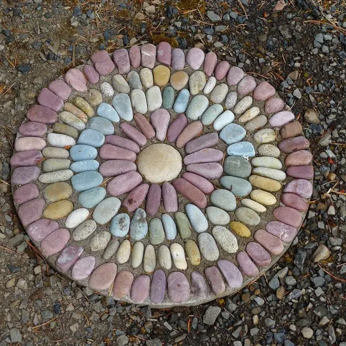 Pebble Mosaic Stepping Stone