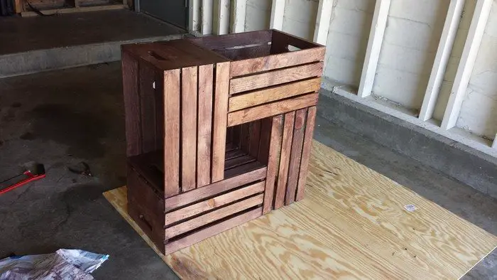 DIY Crate Coffee Table Steps Photo