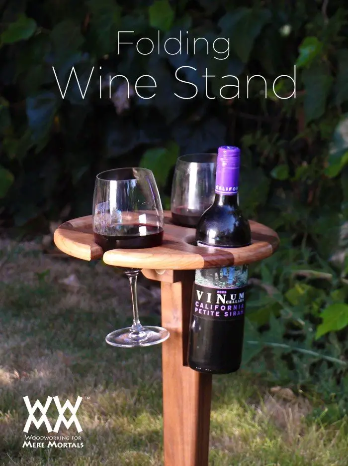 Build a portable wine table for picnics DIY projects for 