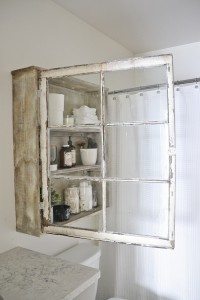 Old Window Pane Cabinet