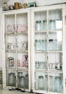 Old Window Pane Cabinet