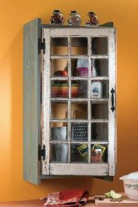 Old Window Pane Cabinet