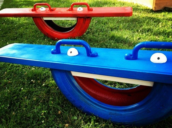 DIY Tire Seesaw