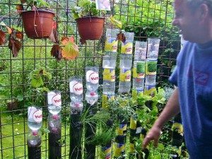 Recycled Soda Bottles Vertical Garden