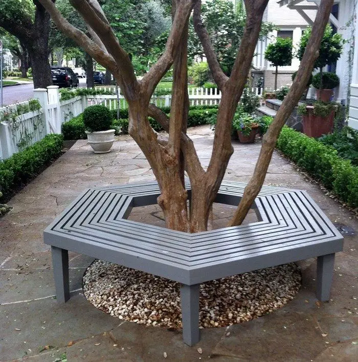 Bench Around Tree Samples