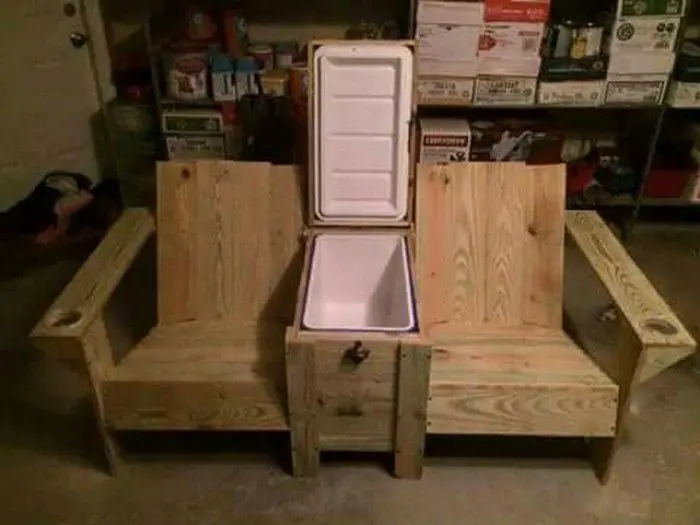 Build A Double Chair Bench With Table, Diy Double Chair Bench With Table Plans