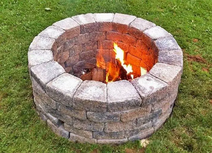 Build A Fire Pit From Cement Landscape, Can You Use Landscape Blocks For Fire Pit