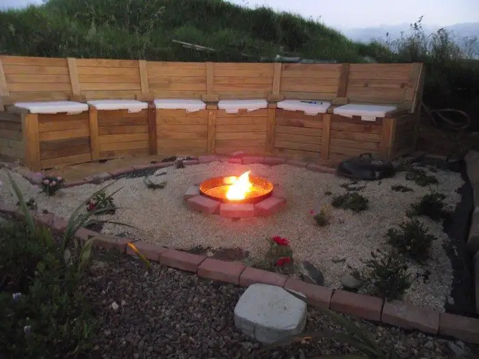 Fire Pit Seating with Storage