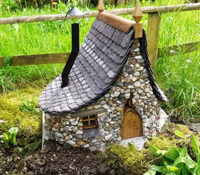 Miniature Stone Fairy House