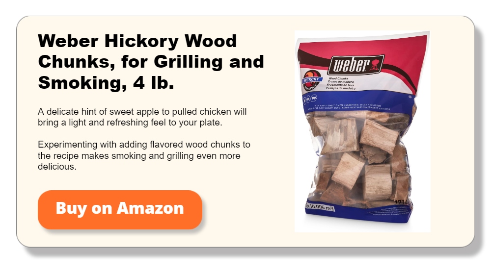 Weber Hickory Wood Chunks, for Grilling and Smoking, 4 lb