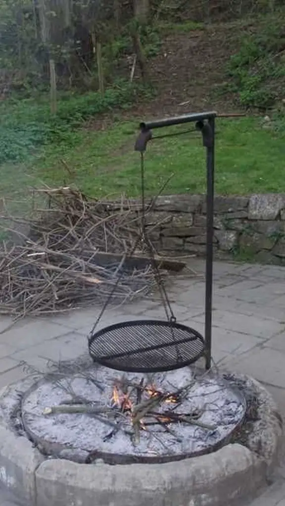 Fire Pit With Cooking Grill Diy, Fire Pit Cooking Grate Diy