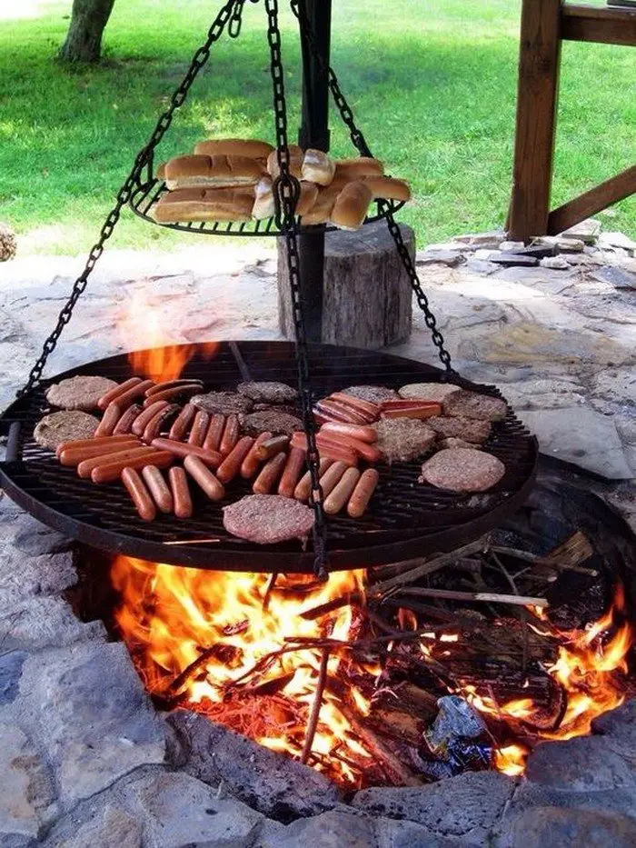 Fire Pit Grill Ideas For Your Backyard, Diy Adjustable Fire Pit Grill Grate
