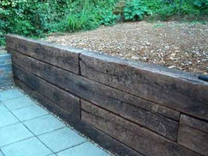 Retaining Wall Ideas - Railway Sleepers