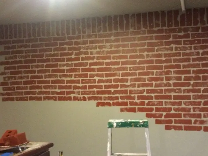 Faux Brick Wall