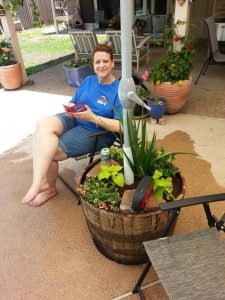 Patio Umbrella Stand Planter