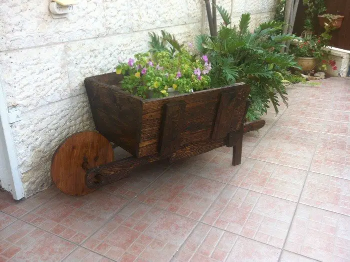 Wooden Wheelbarrow