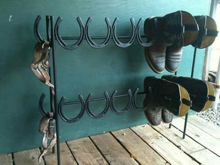 Horseshoe Boot Rack — MB Custom Metal LLC