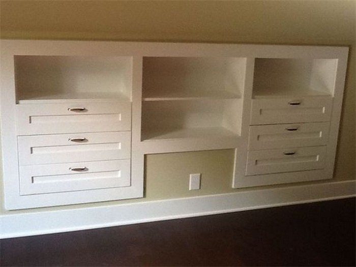 How To Build A Knee Wall Storage, Building A Dresser Into The Wall