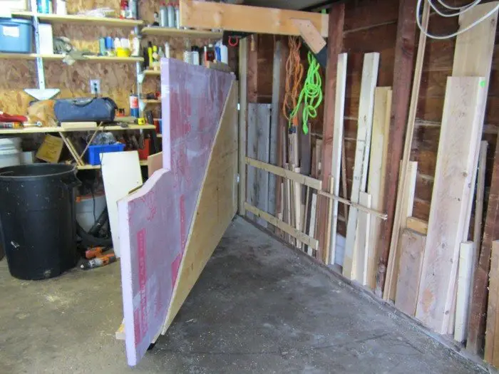 Swing-Out Plywood Storage