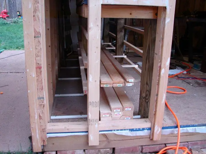 Built-in Lumber Storage