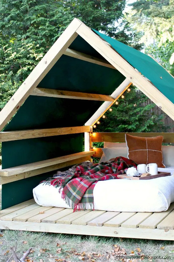 Unwind in your backyard with a cozy DIY outdoor cabana ...