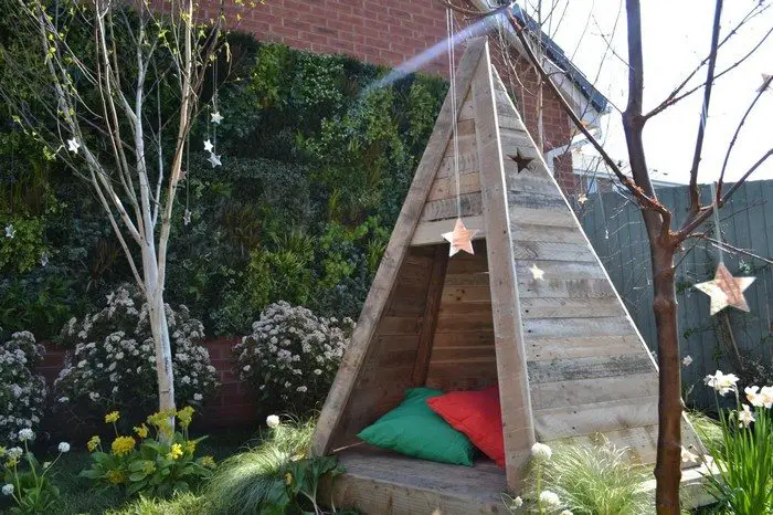 Wooden Teepee Tent for Kids